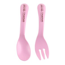 아이조움 핑크퐁 옥수수 베이비 스푼포크세트, 핑크, 1세트
