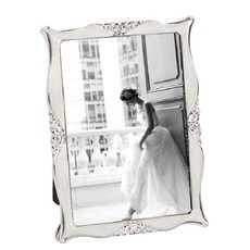 CREDITS 銀色珍珠 Evelyn 寶石相框 23, 鍍銀 + 珍珠, 1個