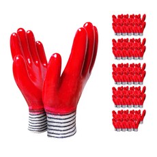 장갑이네 국산 어업용 메리야스 완전 코팅장갑, 혼합 색상, 50개