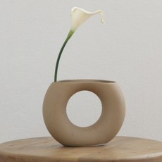 For Home泥巴圓形環花瓶 花瓶/花器 黑色