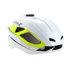 랭킹헬멧 R1X 에어로 헬멧, white + neon green, 1개