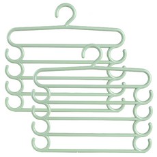 마켓감성 다기능 바지걸이, 그린, 2개