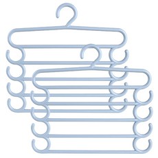 마켓감성 다기능 바지걸이, 블루, 2개