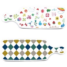 Roem Design 上菜砧板 2件組 復古菱格紋套組, 復古菱格紋, 水彩藝術夾, 1套