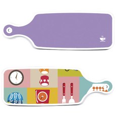 Loem Design 上菜砧板 2件組 廚房圖案套組, 廚房圖案, 紫色, 1套