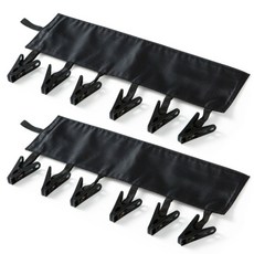 Maket Gamseong 6夾浴室毛巾夾 黑色, 2個