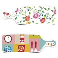 Roem Design 上菜砧板 2入 廚房圖案組, 廚房圖案, 浪漫玫瑰, 1套