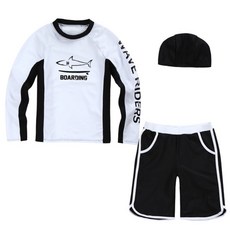 ST.HOLIDAY 兒童防磨泳衣上下套裝 + 泳帽 ST809