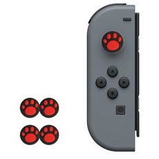위브엔터테인먼트 SWITCH 조이콘 스틱 발바닥 커버, 레드, 4개