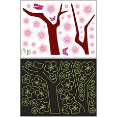 시트나라 엠보야광 포인트 스티커 WIDS-308 2p, 매화