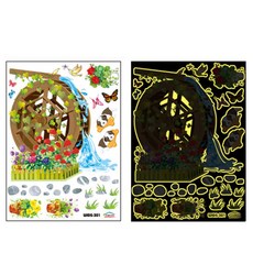 시트나라 엠보야광 포인트 스티커 WIDS-301, 물레방아