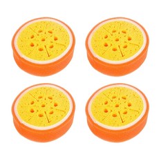 Abm Korea 橘子造型海綿, 1組, 4入