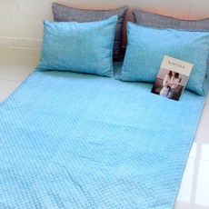 design n 素色床墊+枕頭套, 藍色
