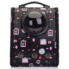 핑크망고 오픈형 반려동물 우주선 가방, B, 1개