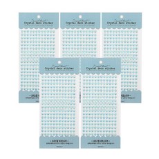 톡톡팬시 크리스탈 스티커, 블루, 5개