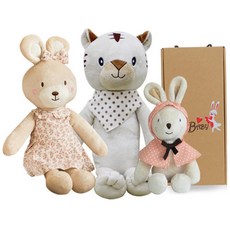CONY BABY 安撫娃娃 小兔子 30cm+兔子 40cm+白虎 60cm+禮盒, 1組