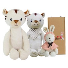 CONY BABY 安撫娃娃 小兔子 30cm+白虎 60cm+黃虎 70cm+禮盒, 1組