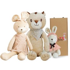 CONY BABY 安撫娃娃 小兔子 30cm+黃虎 60cm+兔子 80cm+禮盒, 1組