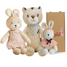 CONY BABY 安撫娃娃 小兔子 30cm+兔子 40cm+黃虎 60cm+禮盒, 1組