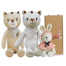 CONY BABY 安撫娃娃 小兔子 30cm+黃虎 60cm+白虎 60cm+禮盒, 1組