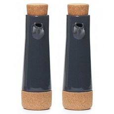 Whycork油和醋容器 深灰色, 2件