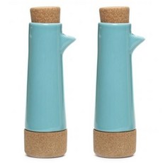 Whycork油和醋容器 藍色, 2件