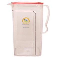 스내지 아트 탱크 사각물병, 혼합 색상, 2.2L, 1개