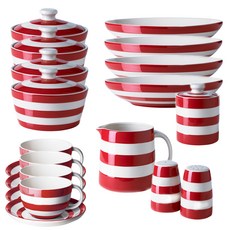 CORNISHWARE 紅色義大利麵餐具套組 4 L 20p, 8種, 1套