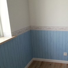 玫瑰圖案壁貼, 白色的