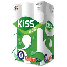 Kiss Natural 3層捲筒衛生紙 27m, 30捲, 1個
