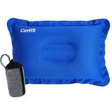 ConTz 方形快速充氣枕 + 收納袋, 水藍色, 1套
