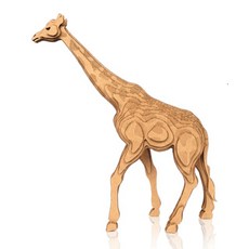 contamo 3D紙製立體拼圖 長頸鹿 大尺寸, 木質, 1個