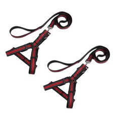 펫나인 안전 나일론 투톤 반려동물 리드줄 세트 M, 레드, 2세트