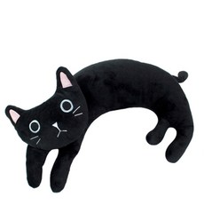 Sunheeshop 貓咪造型抱枕, 黑色的