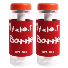 마이즐 파우치 아이스차망 휴대용 티보틀 2p, 오렌지, 600ml, 1개