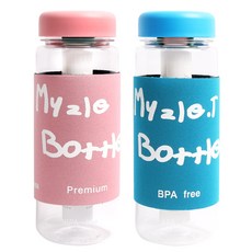마이즐 파우치 아이스차망 휴대용 티보틀 2p, 핑크, 블루, 600ml, 1개