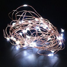 나이스엘이디 LED 와이어트리전구 건전지트리, LED50구 와이어건전지 |백색|, 1개