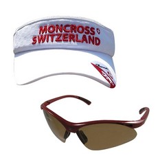 Moncross 釣魚遮陽帽 White MC-101 + Shinhan Optical 太陽眼鏡 Black Brown SH3047, 1套