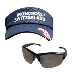 몽크로스 낚시 썬캡 Navy MC-101 + 신한광학 선글라스 Black Smoke Gold Coating SH7046, 1세트
