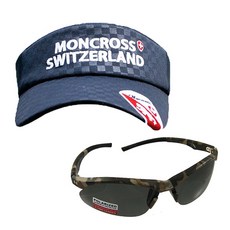 몽크로스 낚시 썬캡 Navy MC-101 + 신한광학 선글라스 Black Brown SH7025, 1세트