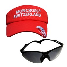 Moncross 釣魚遮陽帽 紅色 MC-101 + Shinhan Optical 太陽眼鏡 紅棕色 SH7016, 1套