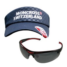 Monkross釣魚遮陽帽 紅色 MC-101+新韓光學太陽眼鏡 Black Brown SH3001, 1套