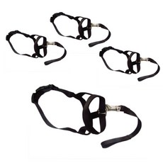 Petnine 狗狗尼龍簡約嘴套 L, 黑色, 4個