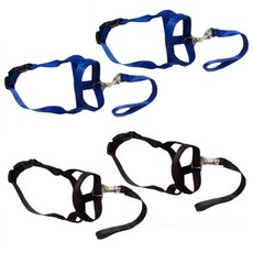 Petnine 狗狗尼龍簡約嘴套 XL 藍色 2入 + 黑色 2入, 混合顏色, 1套