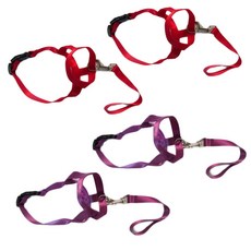 Petnine 狗狗尼龍簡易嘴套 XL 紅色 2入 + 紫色 2入, 混合顏色, 1套