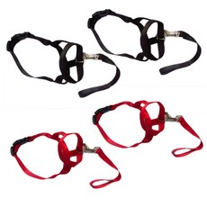 Petnine 狗狗尼龍簡約嘴套 M 黑色 2入 + 紅色 2入, 黑色, 紅色, 2個