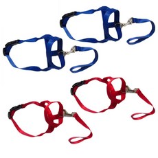Petnine 狗狗簡約尼龍嘴套 XXL 藍色 2入 + 紅色 2入, 混合顏色, 1套