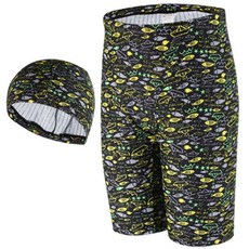 KOOGI ADVENTURE 男童紙船印花5分泳褲+泳帽