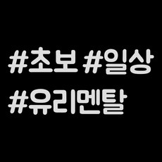 제제데코 초보운전스티커 텍스트 해쉬태그 유리멘탈, 반사, 1개 반사, 1개