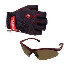 몽크로스 5컷 낚시장갑 XL GFR-501B + 신한광학 선글라스 Red Brown SH3044, 1세트